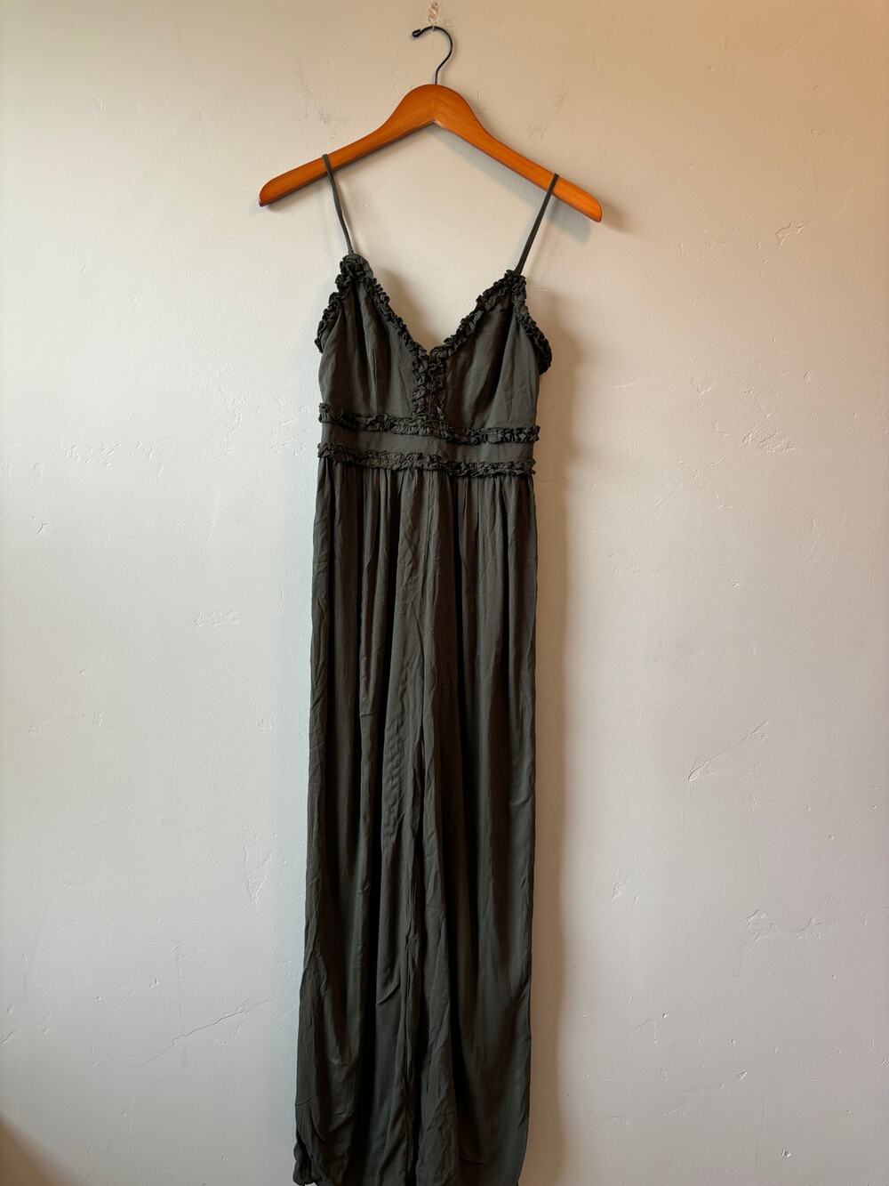 NWT Francesca's Green Jumpsuit